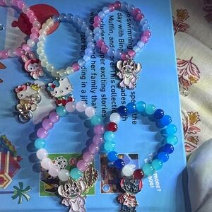 Hello kitty and stitch kids bracelets